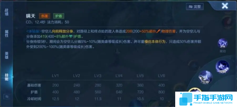 王者荣耀空空儿技能是什么