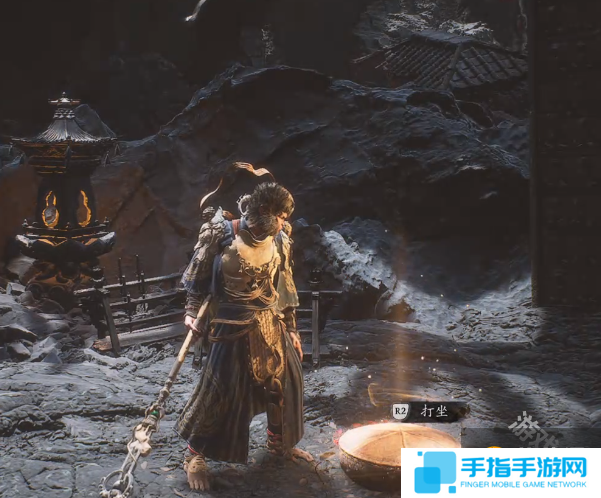 黑神话悟空火焰山炼魔坑石屏前打坐蒲团寻找路线