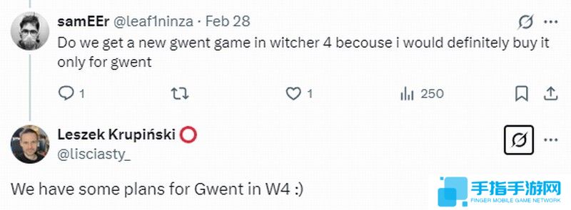CDPR再次强调《巫师4》有昆特牌 继续打牌继续乐