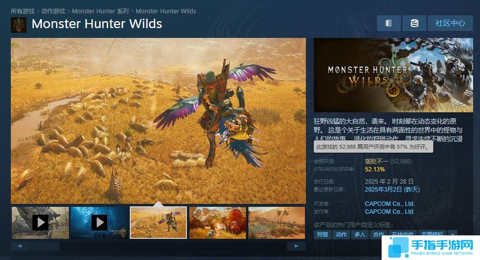 玩家发现修改配置文件的拼写错误能改善《怪物猎人:荒野》PC版性能不佳的问题