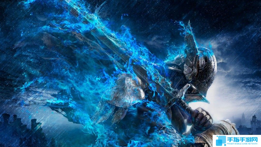 《艾尔登法环：黑夜君临》壁纸 蓝焰缠身超酷帅