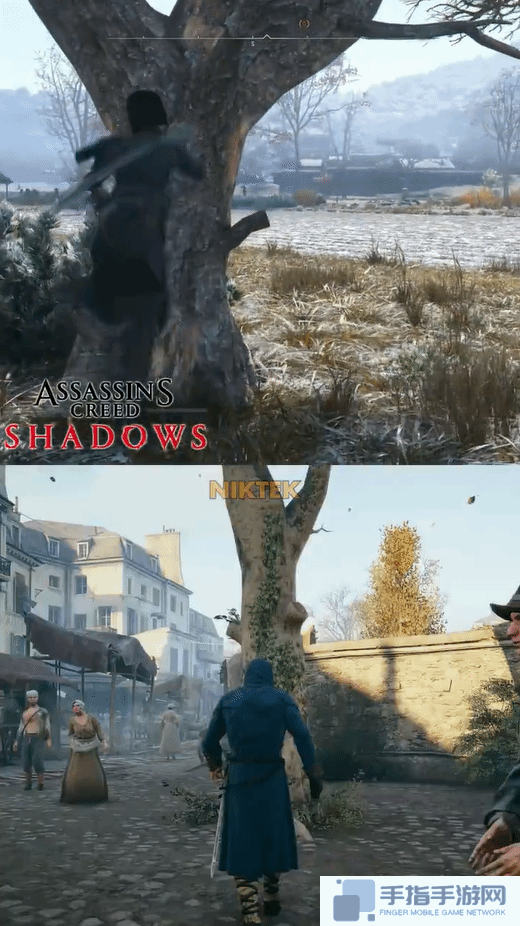 《刺客信条：影》和《刺客信条：大革命》爬树动画对比：哪个更逼真？