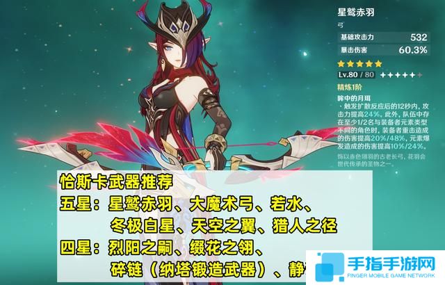 《原神》恰斯卡武器及圣遗物最佳搭配推荐5