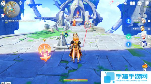 《原神》天空的另一侧收集燃烧的火石流程攻略4