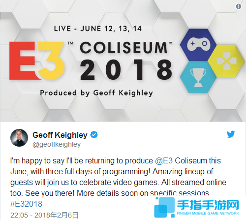 2018 E3门票2月12日开售 《金刚骷髅岛》导演担任环节策划