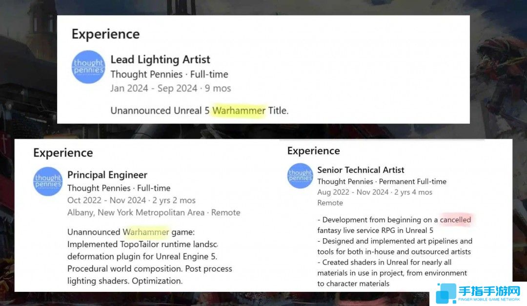 传Games Workshop取消了一款《战锤》游戏的开发