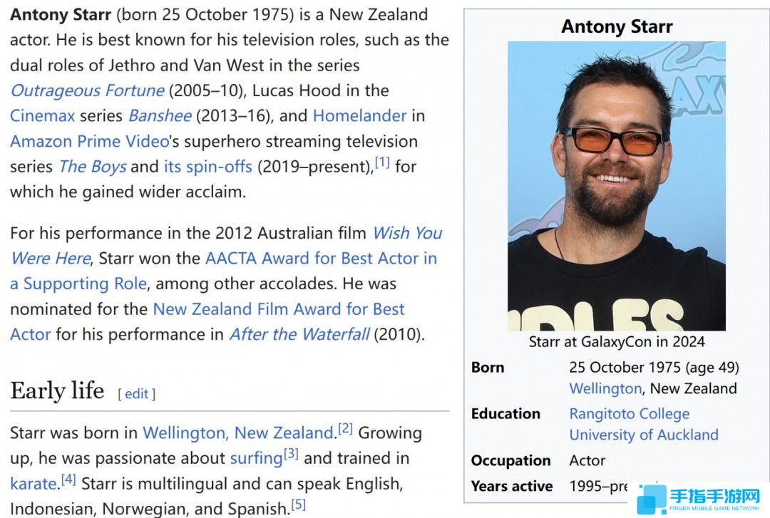 “祖国人”男星Antony Starr：不会加入MCU 我有点太老了