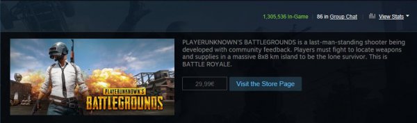 《绝地求生》成Steam最强 同时在线人数超130万_全球新游