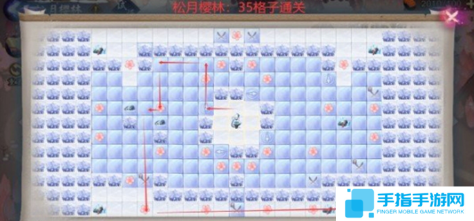 阴阳师雪落樱祭樱林路线图三