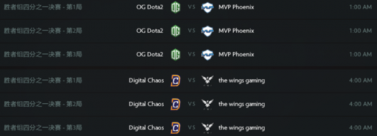 DOTA2 TI6淘汰赛首日观战指引 Wings首战黑马DC