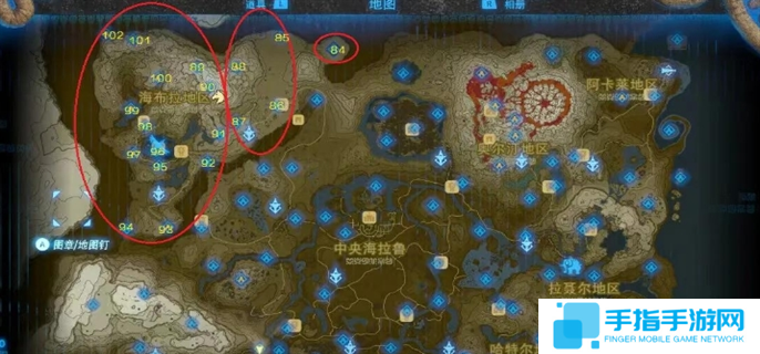 塞尔达传说荒野之息全神庙地图位置大全图九
