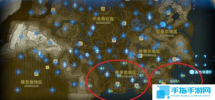 塞尔达传说荒野之息全神庙地图位置大全图五