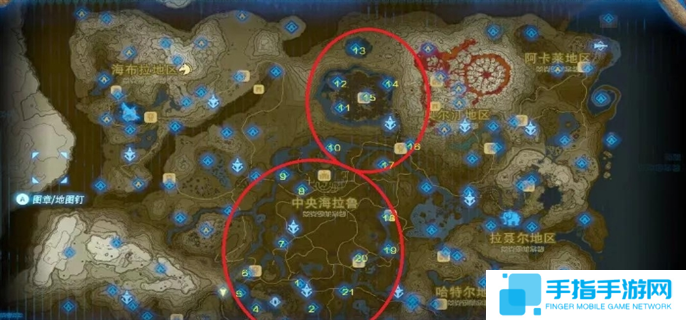 塞尔达传说荒野之息全神庙地图位置大全图二
